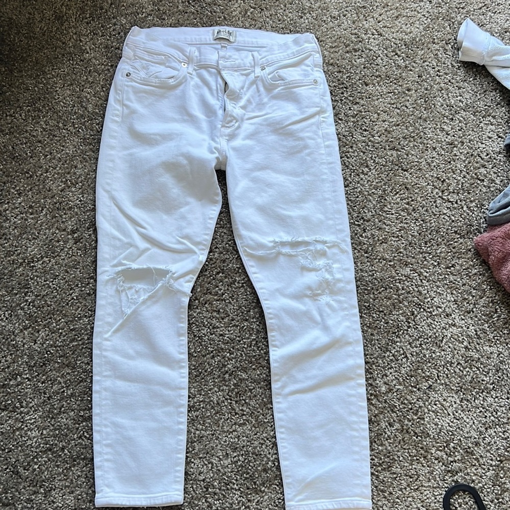 white ripped jeans